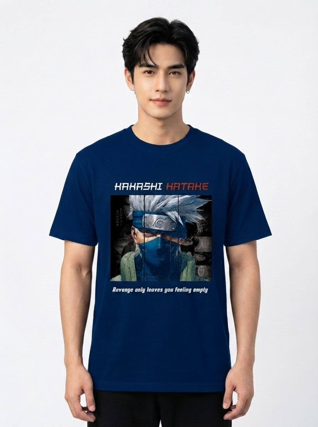 Moon Ninja Printed Round Neck Regular Pre-customized Tshirt for Men