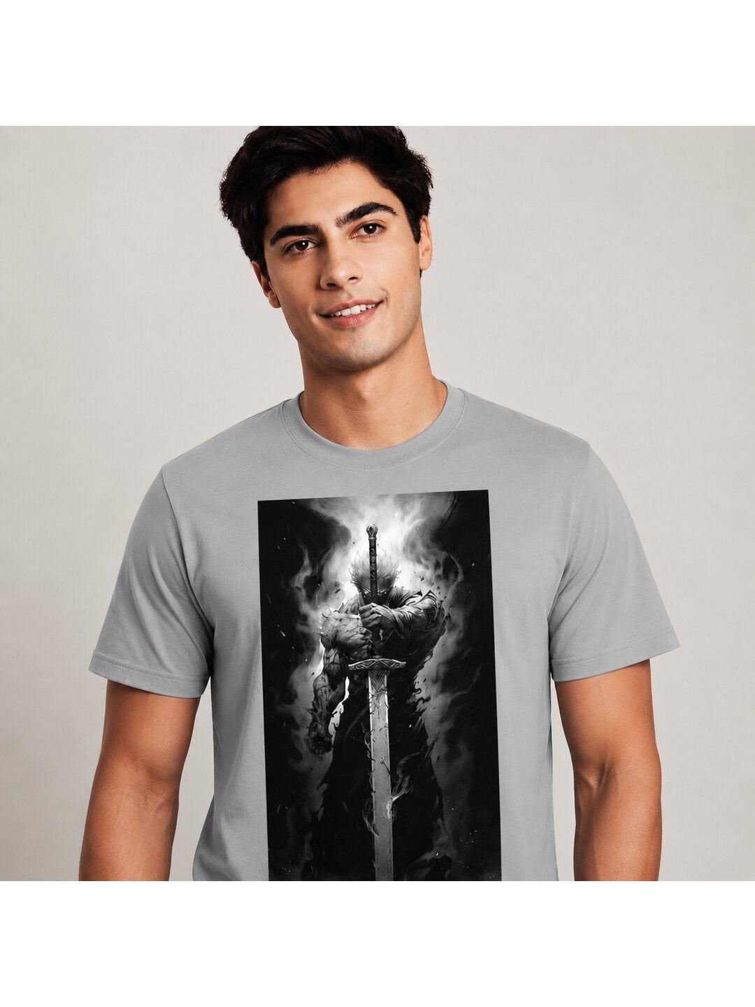 Battle Chibi Printed Round Neck Regular Pre-customized Tshirt for Men