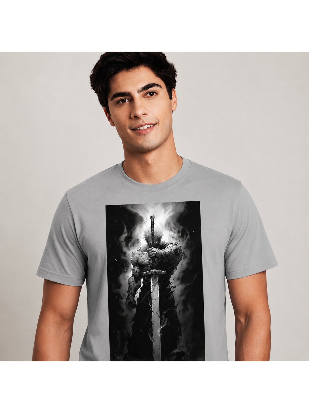 Anime 09 Printed Round Neck Regular Pre customized Tshirt for Men
