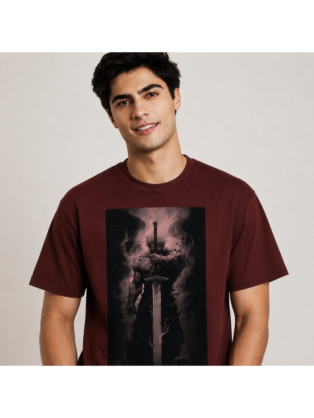 Battle Chibi Printed Round Neck Regular Pre-customized Tshirt for Men