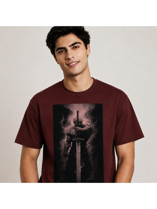 Anime 09 Printed Round Neck Regular Pre customized Tshirt for Men