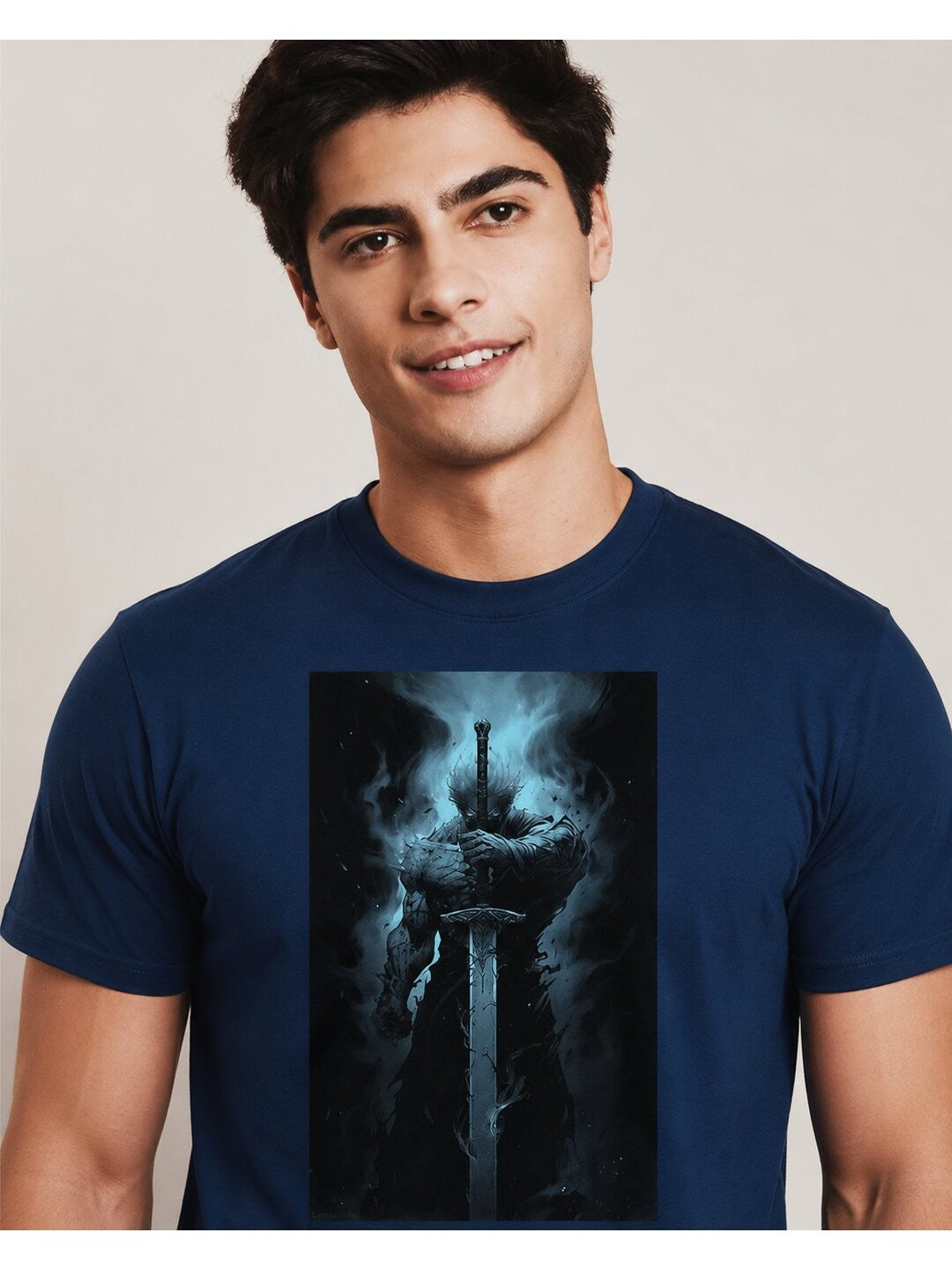Battle Chibi Printed Round Neck Regular Pre-customized Tshirt for Men