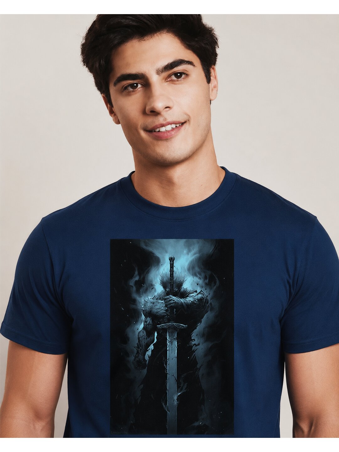 Anime 09 Printed Round Neck Regular Pre customized Tshirt for Men