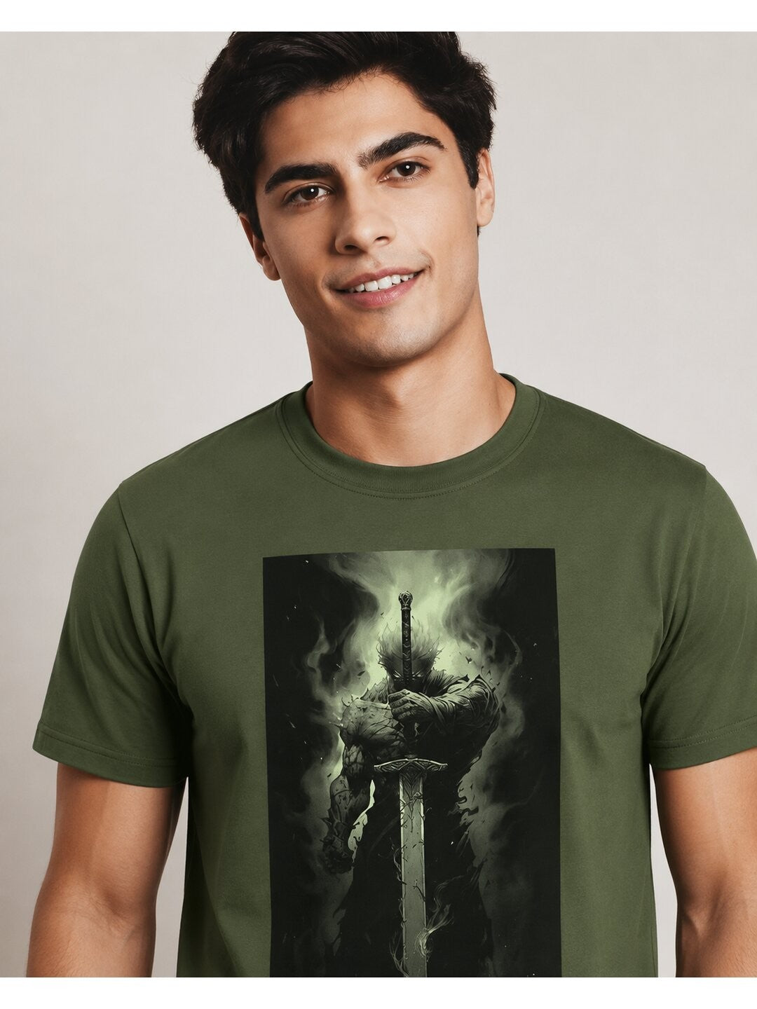 Battle Chibi Printed Round Neck Regular Pre-customized Tshirt for Men