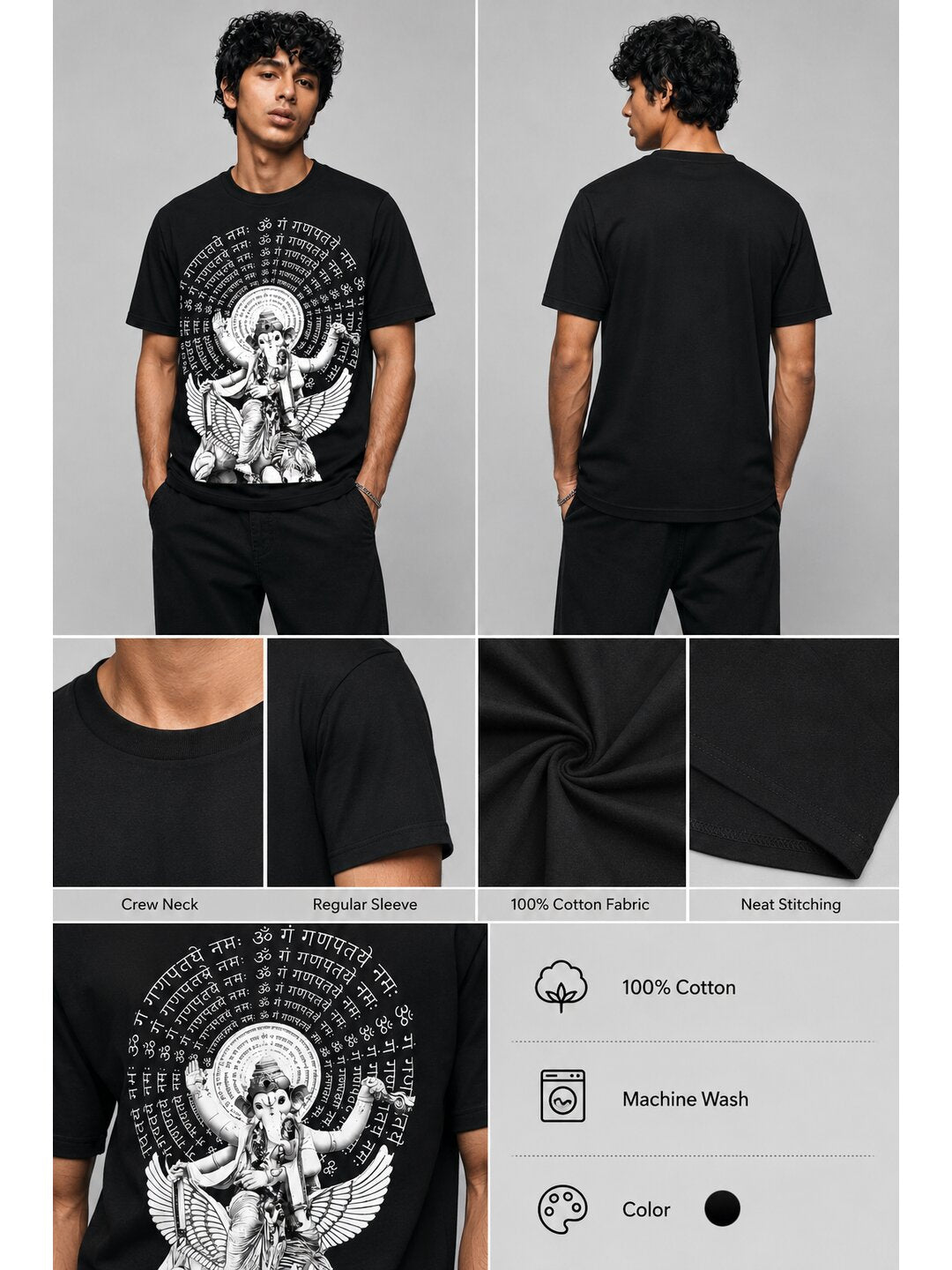 Culture 03 Printed Round Neck Regular Pre customized Tshirt for Men