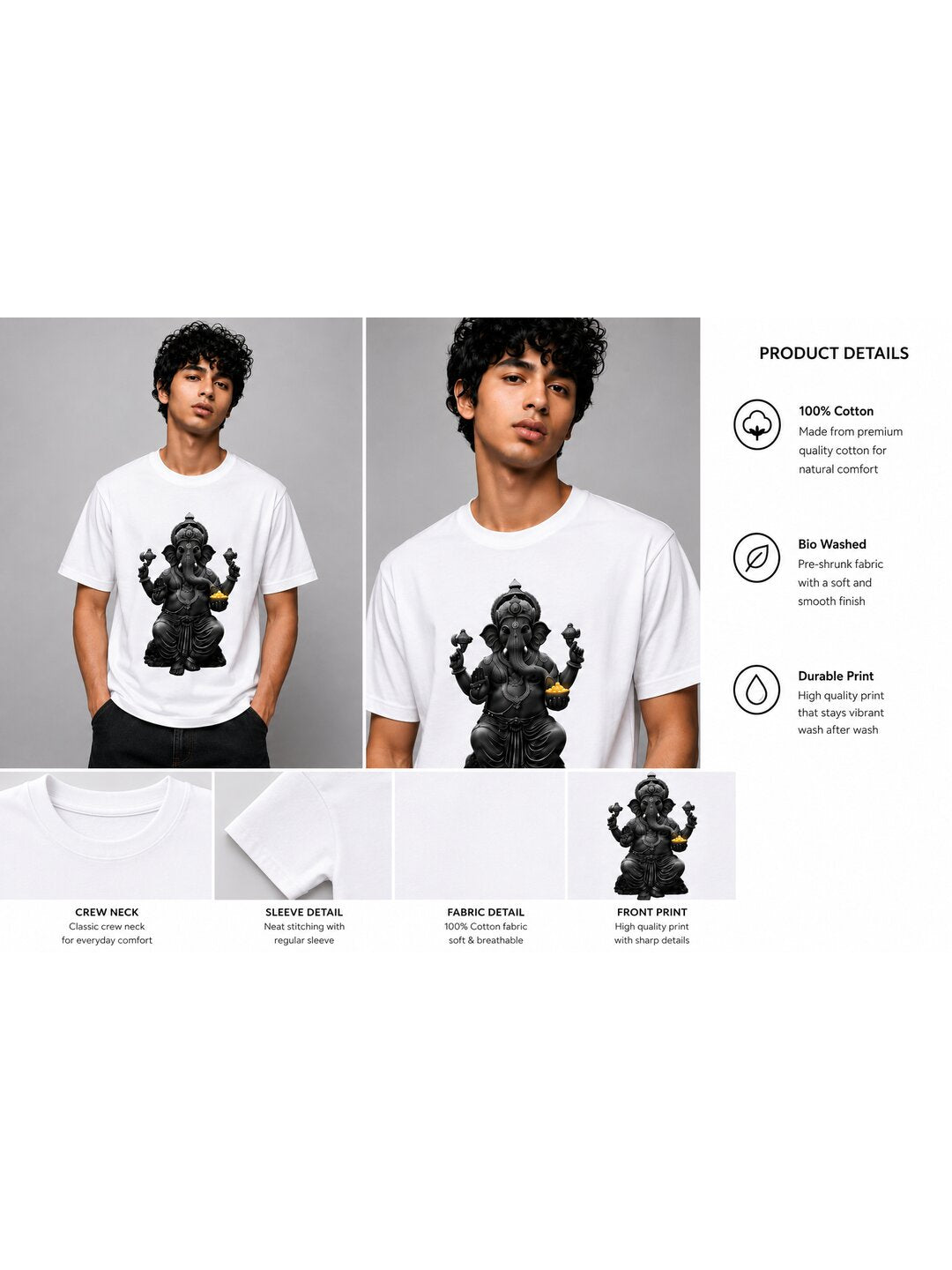 Culture 05 Printed Round Neck Regular Pre customized Tshirt for Men