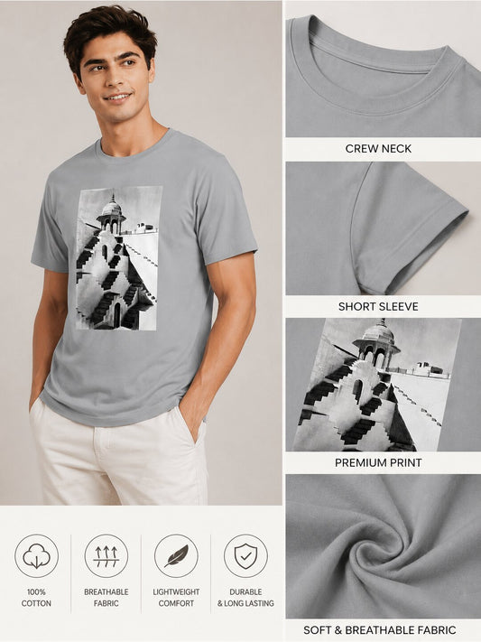 Culture 06 Printed Round Neck Regular Pre customized Tshirt for Men