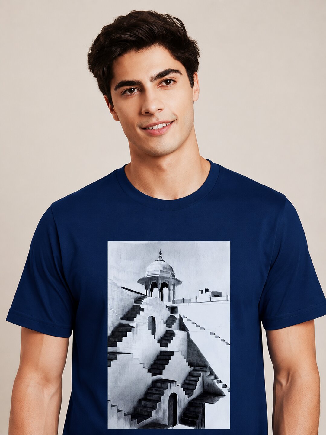 Culture 06 Printed Round Neck Regular Pre customized Tshirt for Men