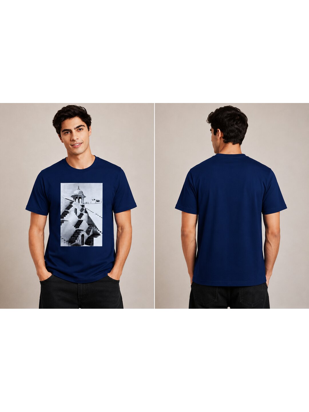 Culture 06 Printed Round Neck Regular Pre customized Tshirt for Men
