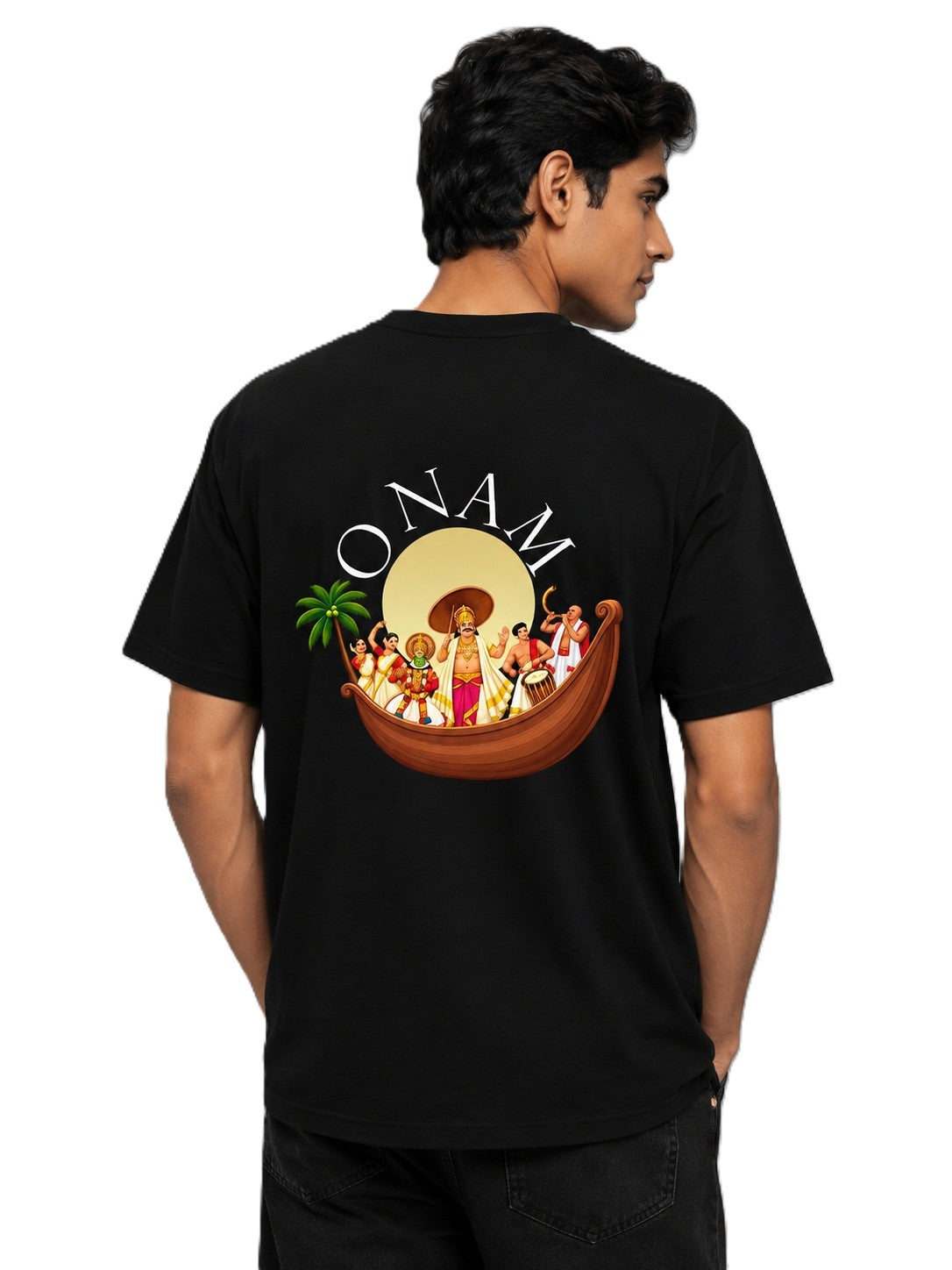 Mahabali Printed Round Neck Regular Pre-customized Tshirt for Men