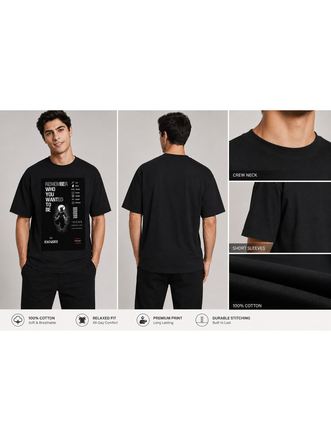 Identity Printed Round Neck Regular Pre-customized Tshirt for Men