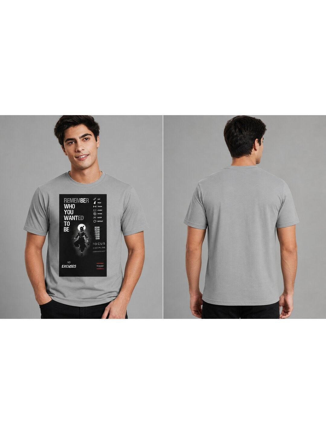 Identity Printed Round Neck Regular Pre-customized Tshirt for Men