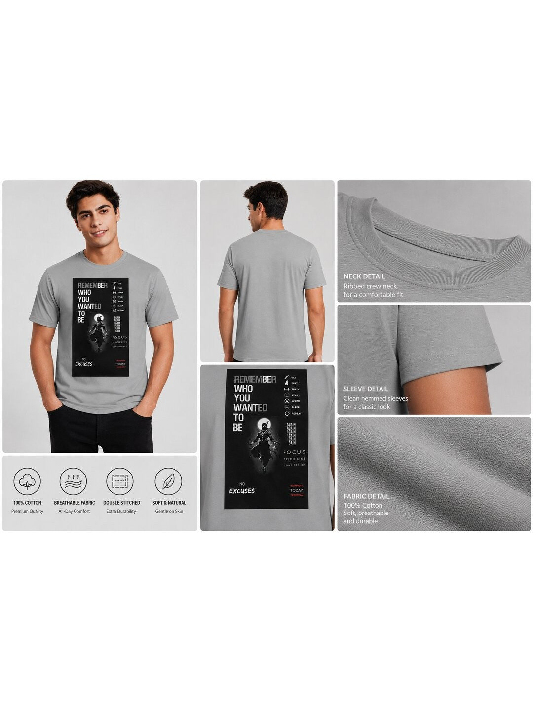 Identity Printed Round Neck Regular Pre-customized Tshirt for Men
