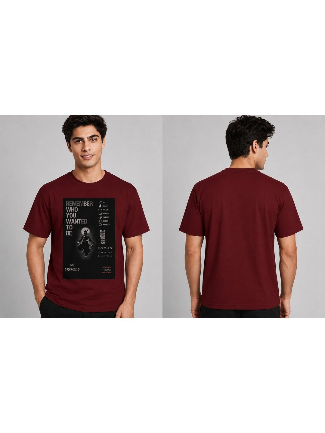Identity Printed Round Neck Regular Pre-customized Tshirt for Men