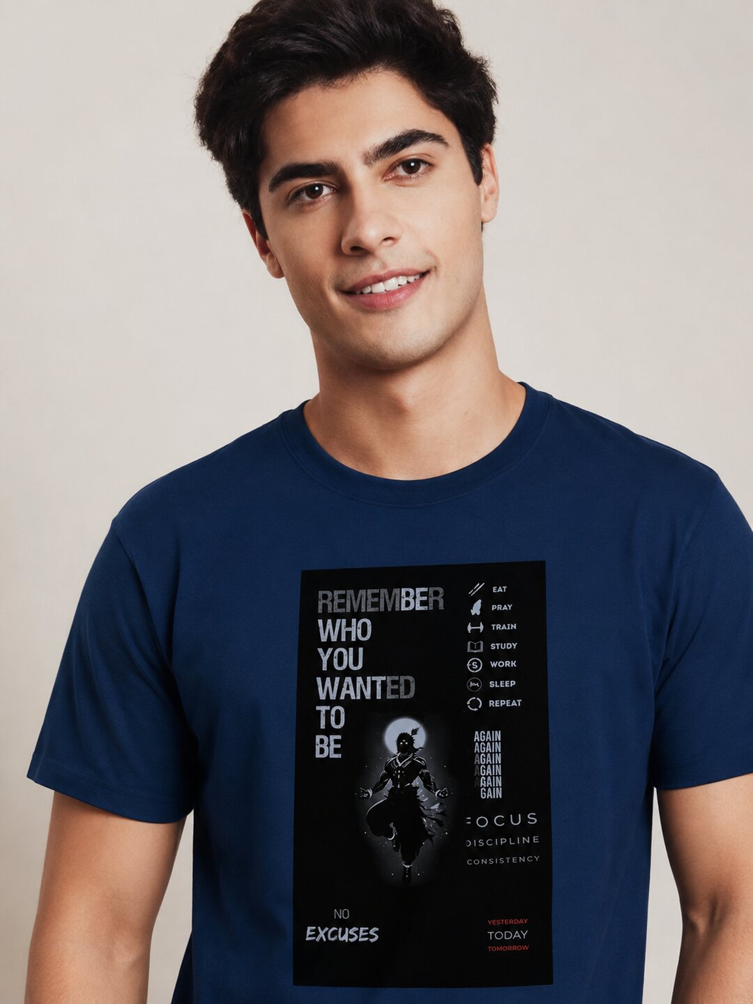 Identity Printed Round Neck Regular Pre-customized Tshirt for Men