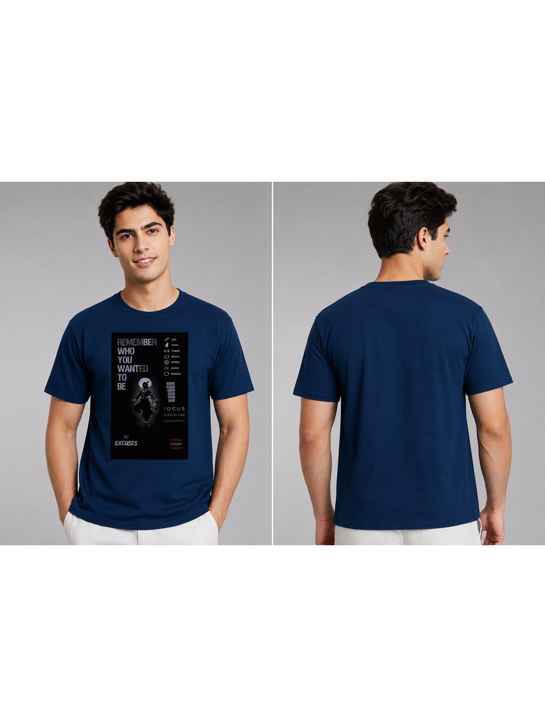 Identity Printed Round Neck Regular Pre-customized Tshirt for Men