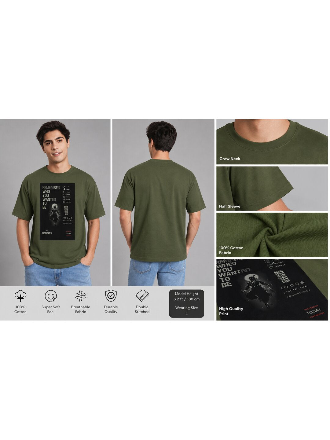 Identity Printed Round Neck Regular Pre-customized Tshirt for Men