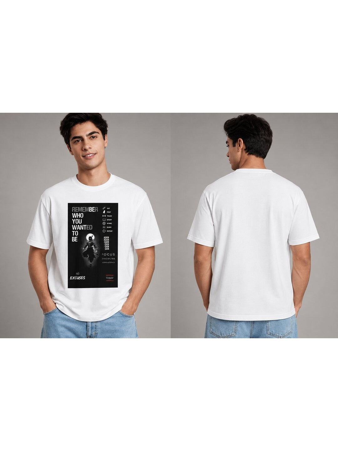 Identity Printed Round Neck Regular Pre-customized Tshirt for Men