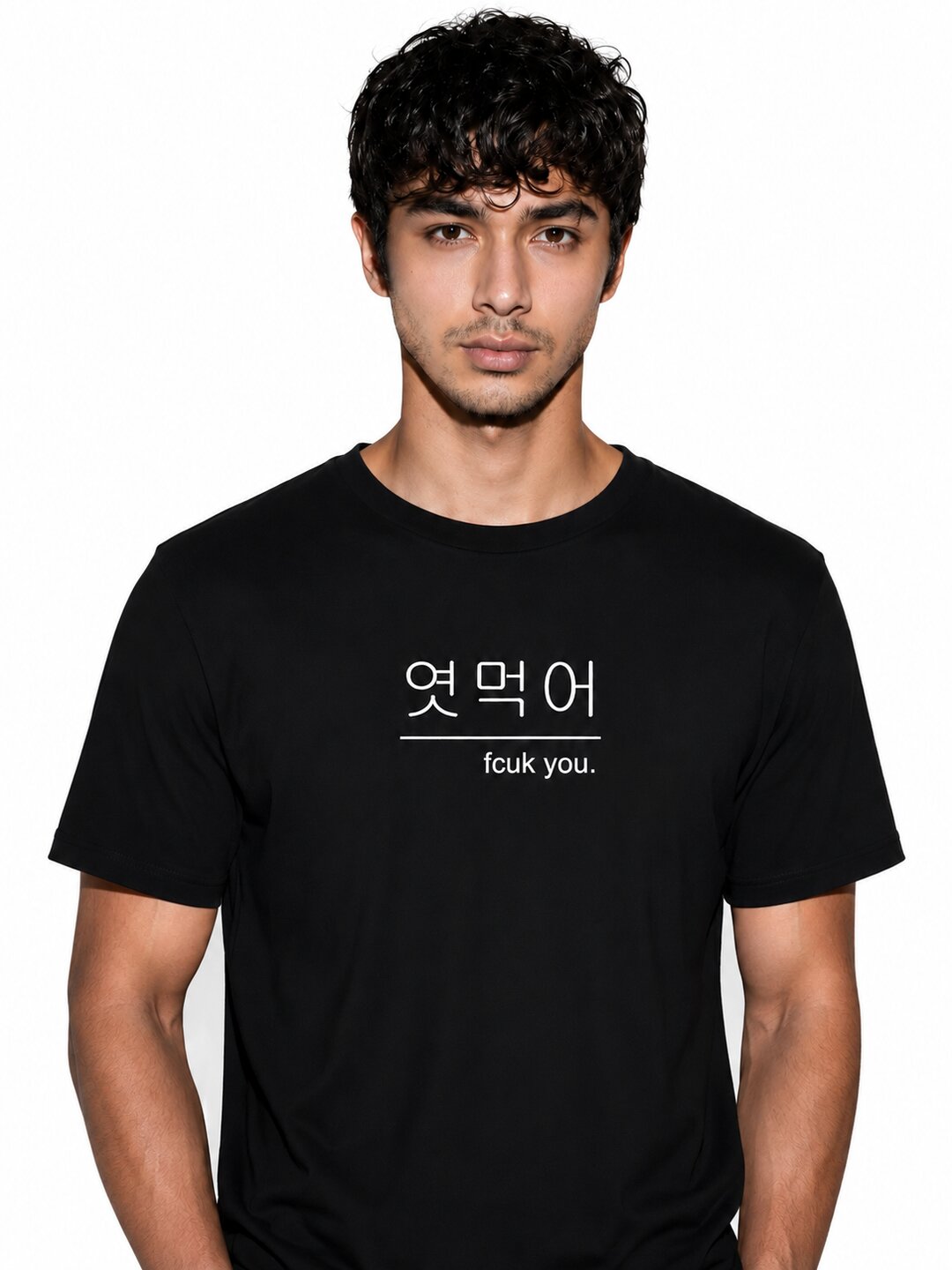 Bold Statement Printed Round Neck Regular Pre-customized Tshirt for Men