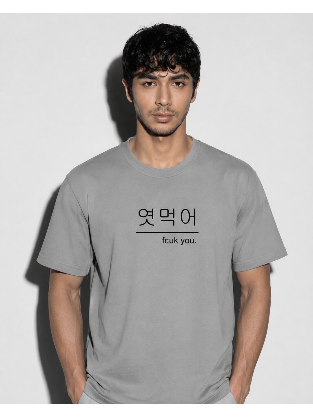 Korean 01 Printed Round Neck Regular Pre customized Tshirt for Men