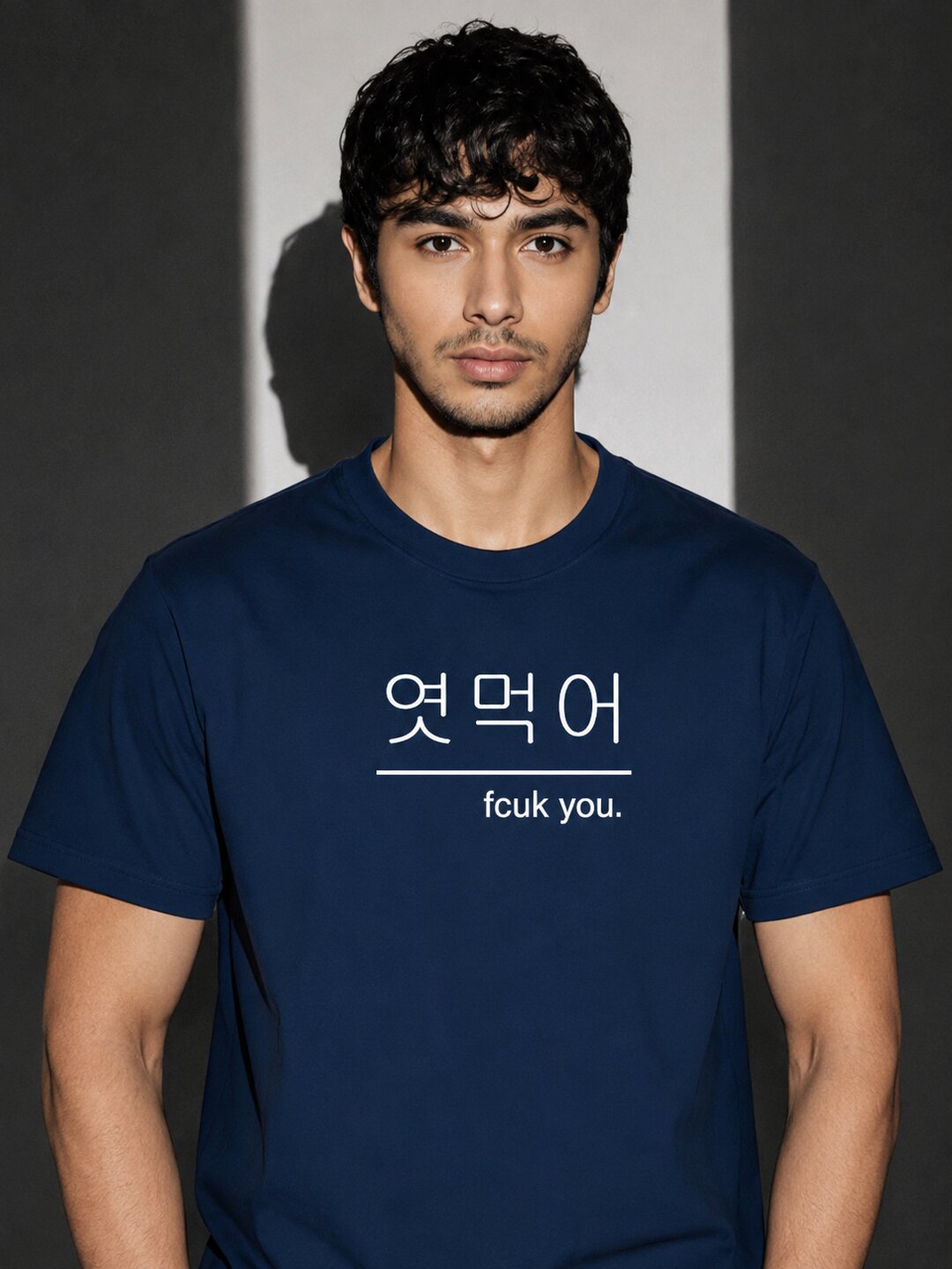 Korean 01 Printed Round Neck Regular Pre customized Tshirt for Men