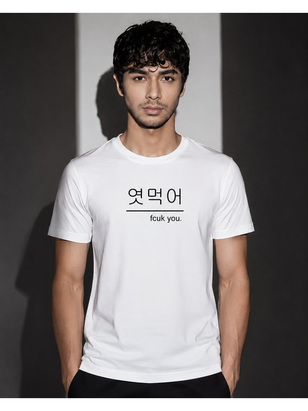 Korean 01 Printed Round Neck Regular Pre customized Tshirt for Men