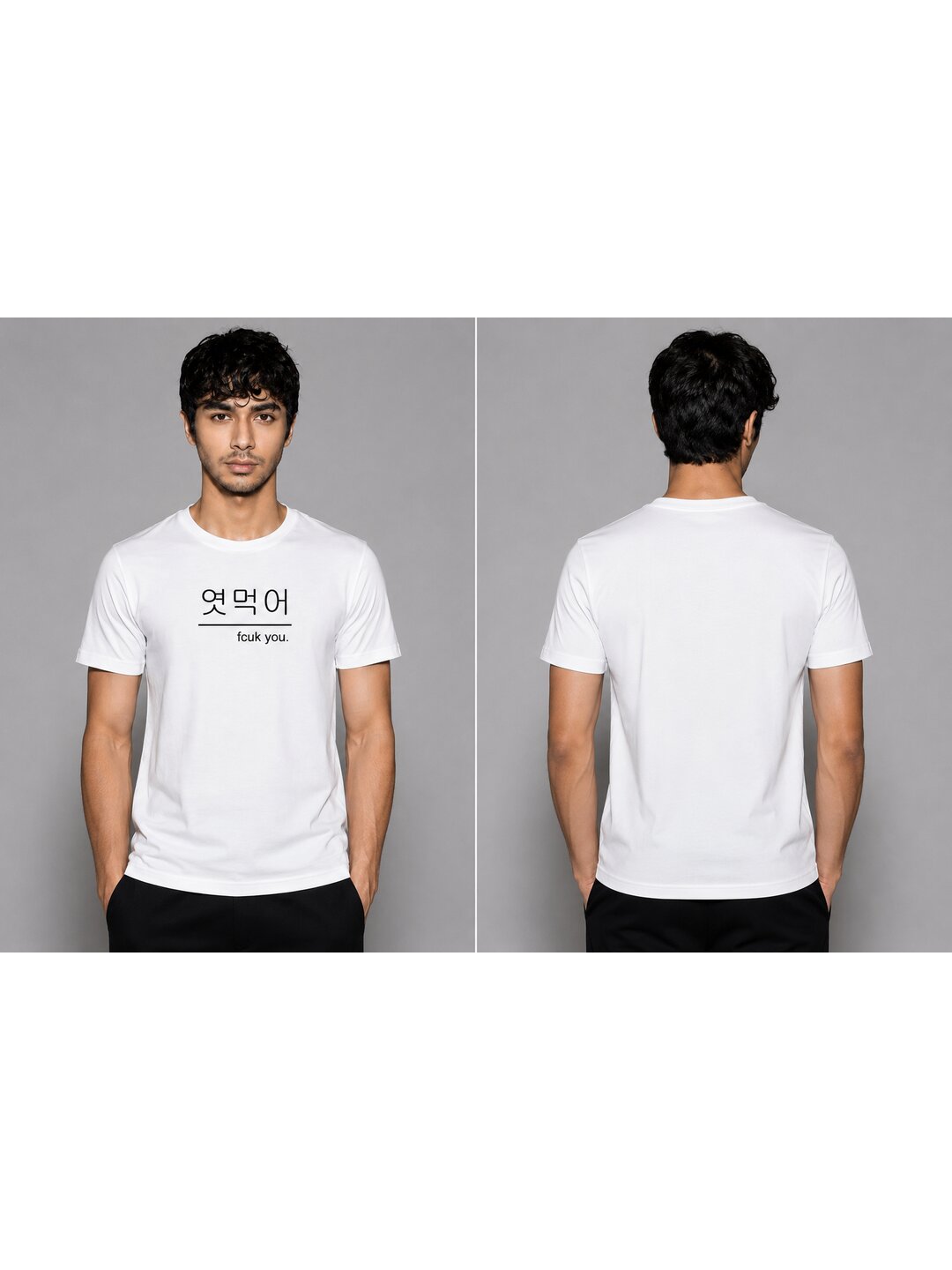 Korean 01 Printed Round Neck Regular Pre customized Tshirt for Men