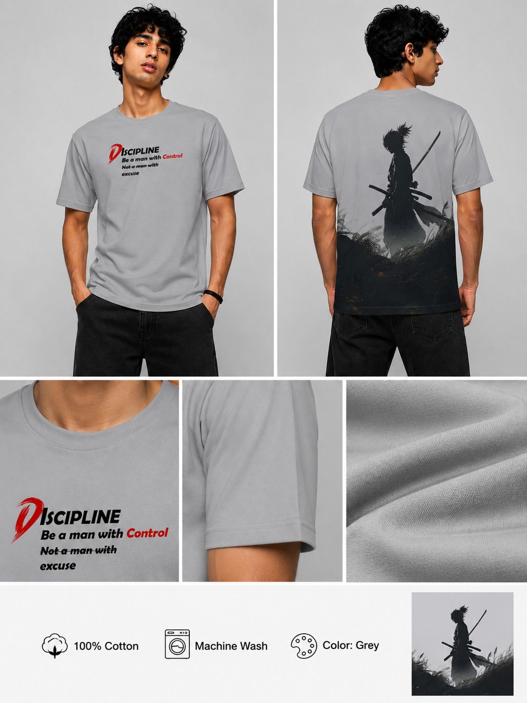 Neo Seoul Printed Round Neck Regular Pre-customized Tshirt for Men
