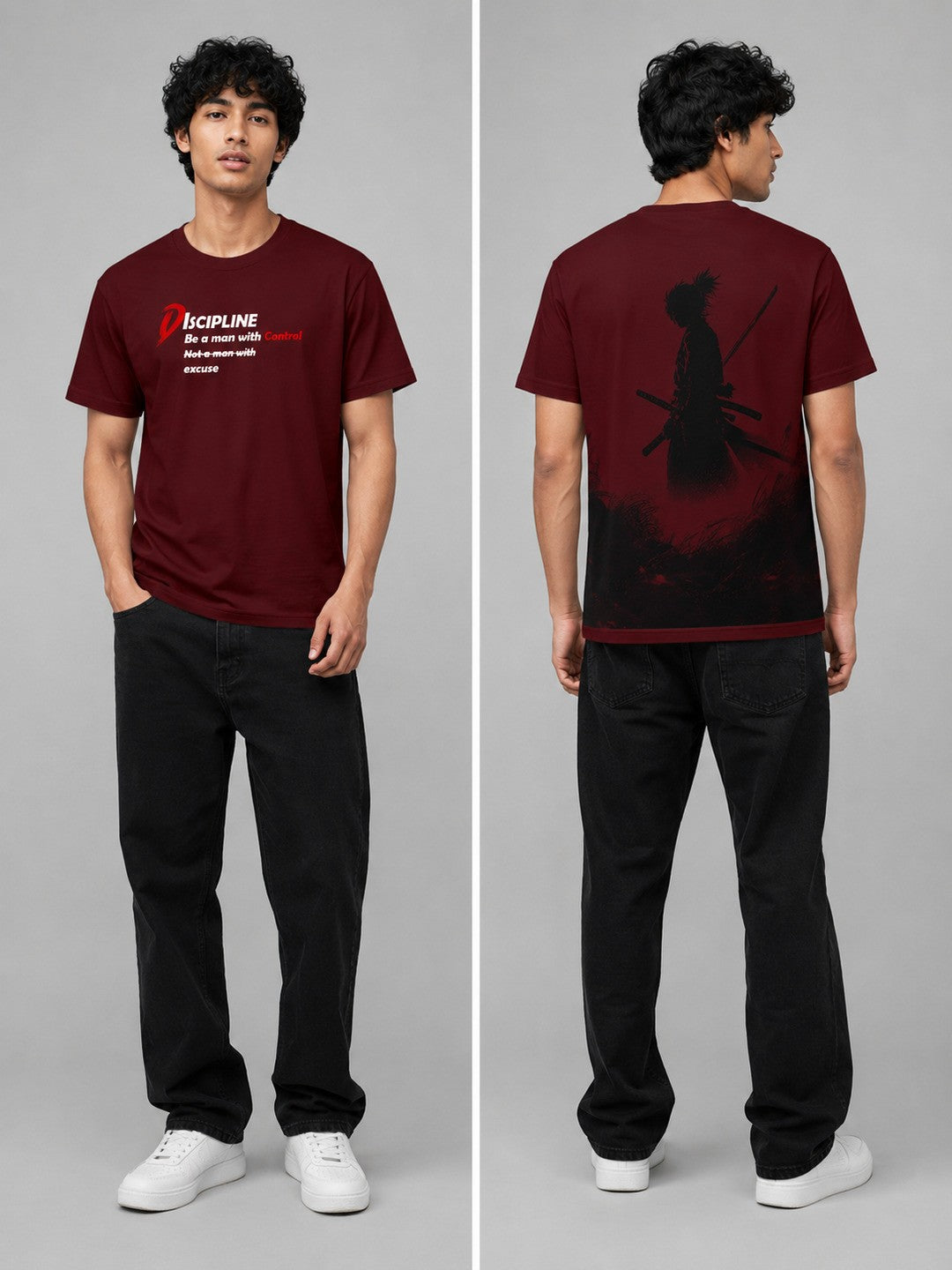 Neo Seoul Printed Round Neck Regular Pre-customized Tshirt for Men