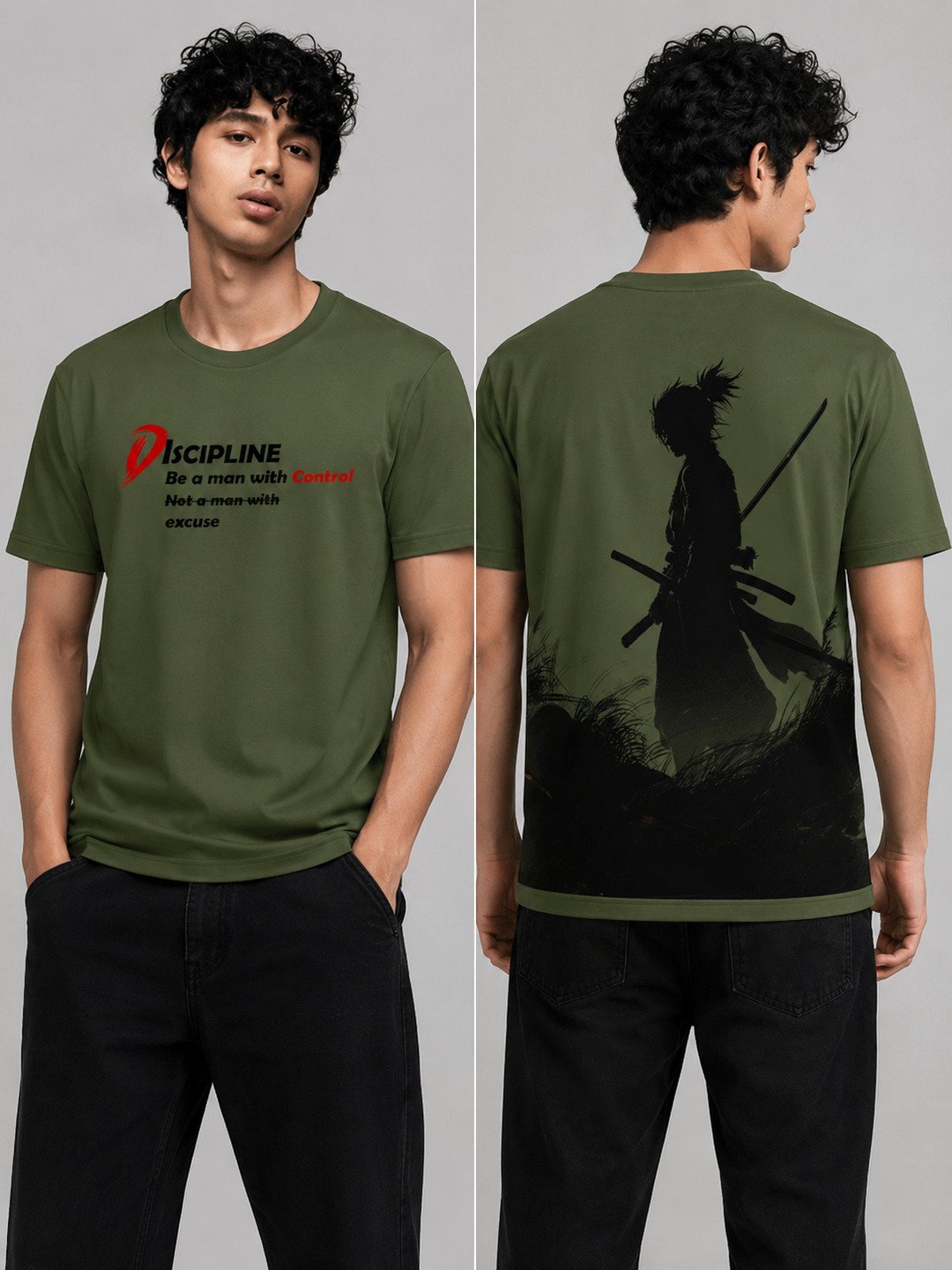 Neo Seoul Printed Round Neck Regular Pre-customized Tshirt for Men