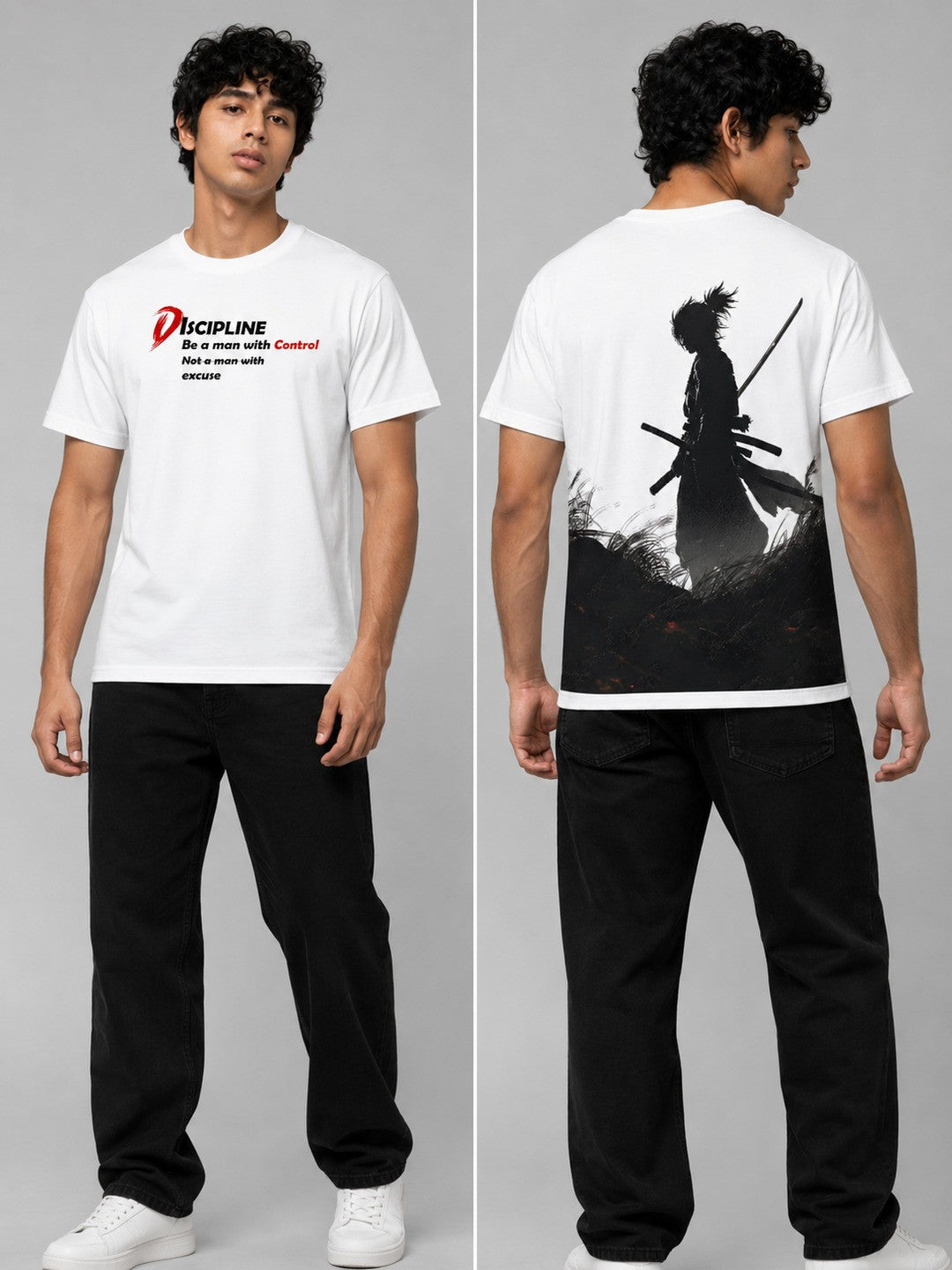 Neo Seoul Printed Round Neck Regular Pre-customized Tshirt for Men