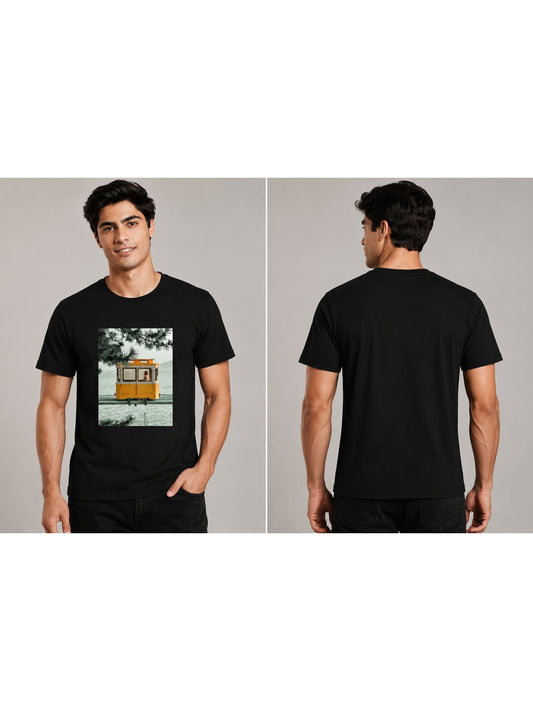 Korean 09  Printed Round Neck Regular Pre customized Tshirt for Men
