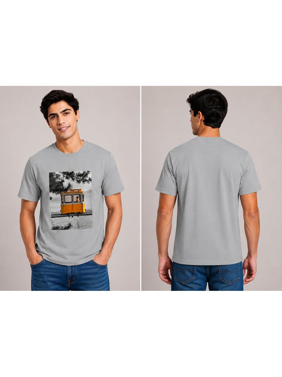 Asthetic 06 Printed Round Neck Regular Pre customized Tshirt for Men