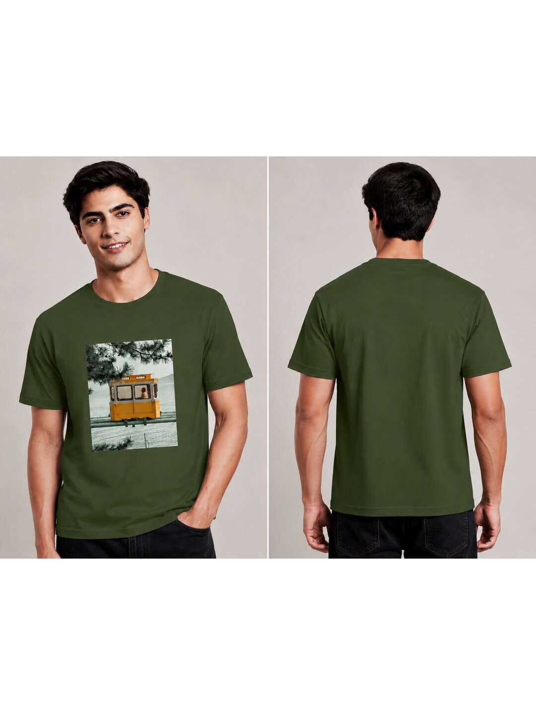 Asthetic 06 Printed Round Neck Regular Pre customized Tshirt for Men