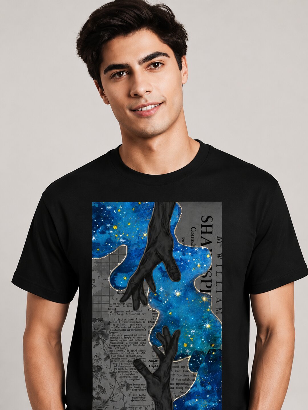 Infinity Printed Round Neck Regular Pre-customized Tshirt for Men