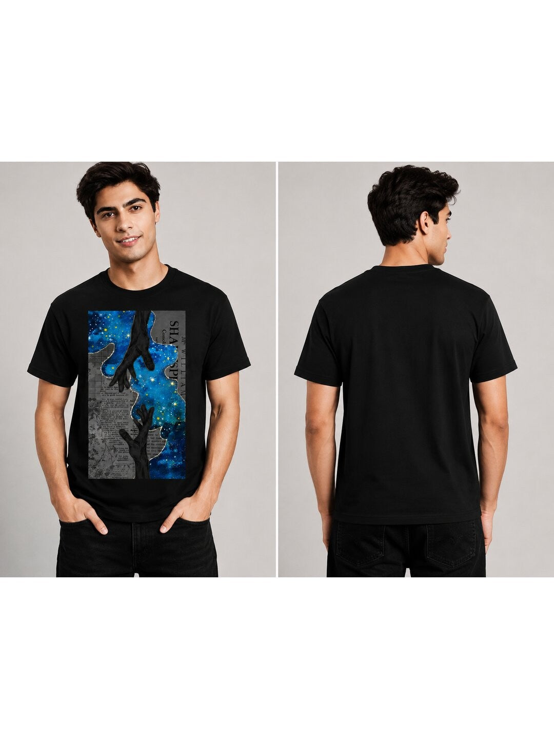 Infinity Printed Round Neck Regular Pre-customized Tshirt for Men