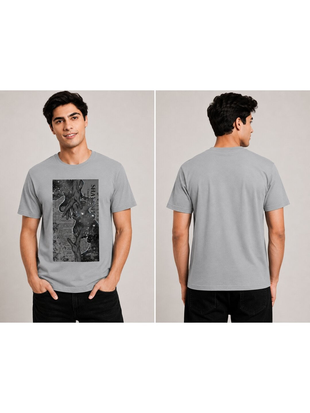 Infinity Printed Round Neck Regular Pre-customized Tshirt for Men