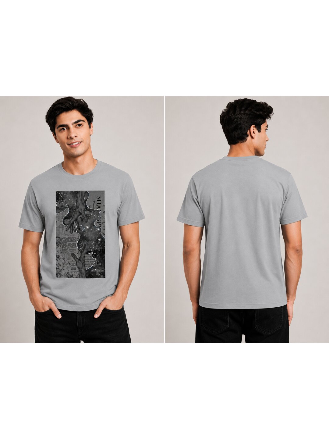 Mixmedia 01 Printed Round Neck Regular Pre customized Tshirt for Men