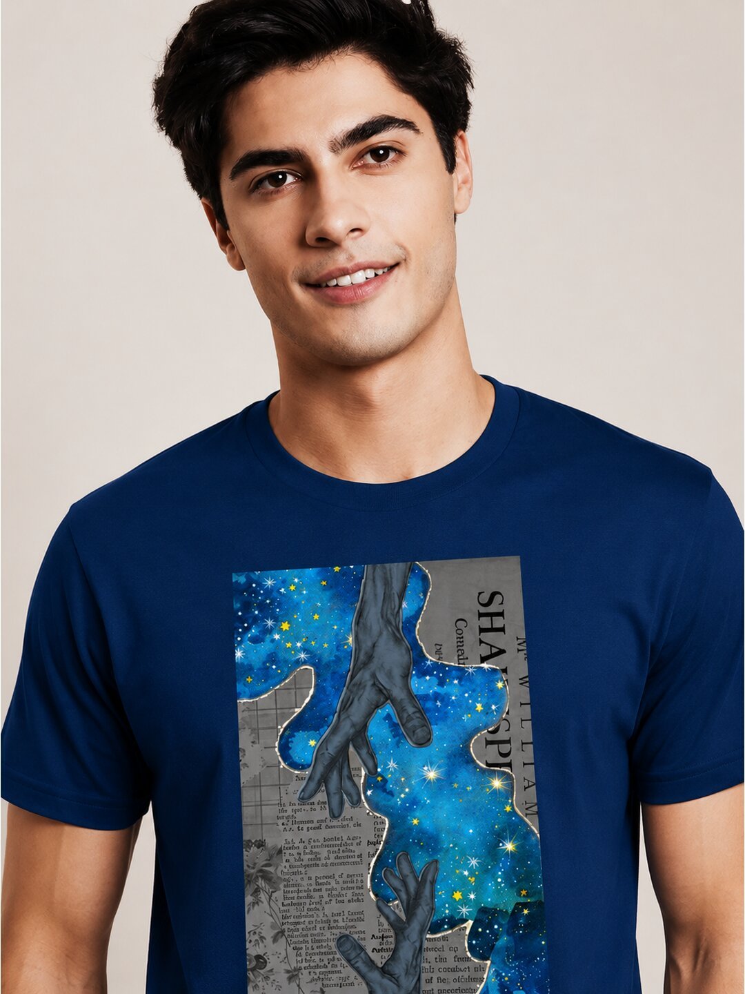 Infinity Printed Round Neck Regular Pre-customized Tshirt for Men
