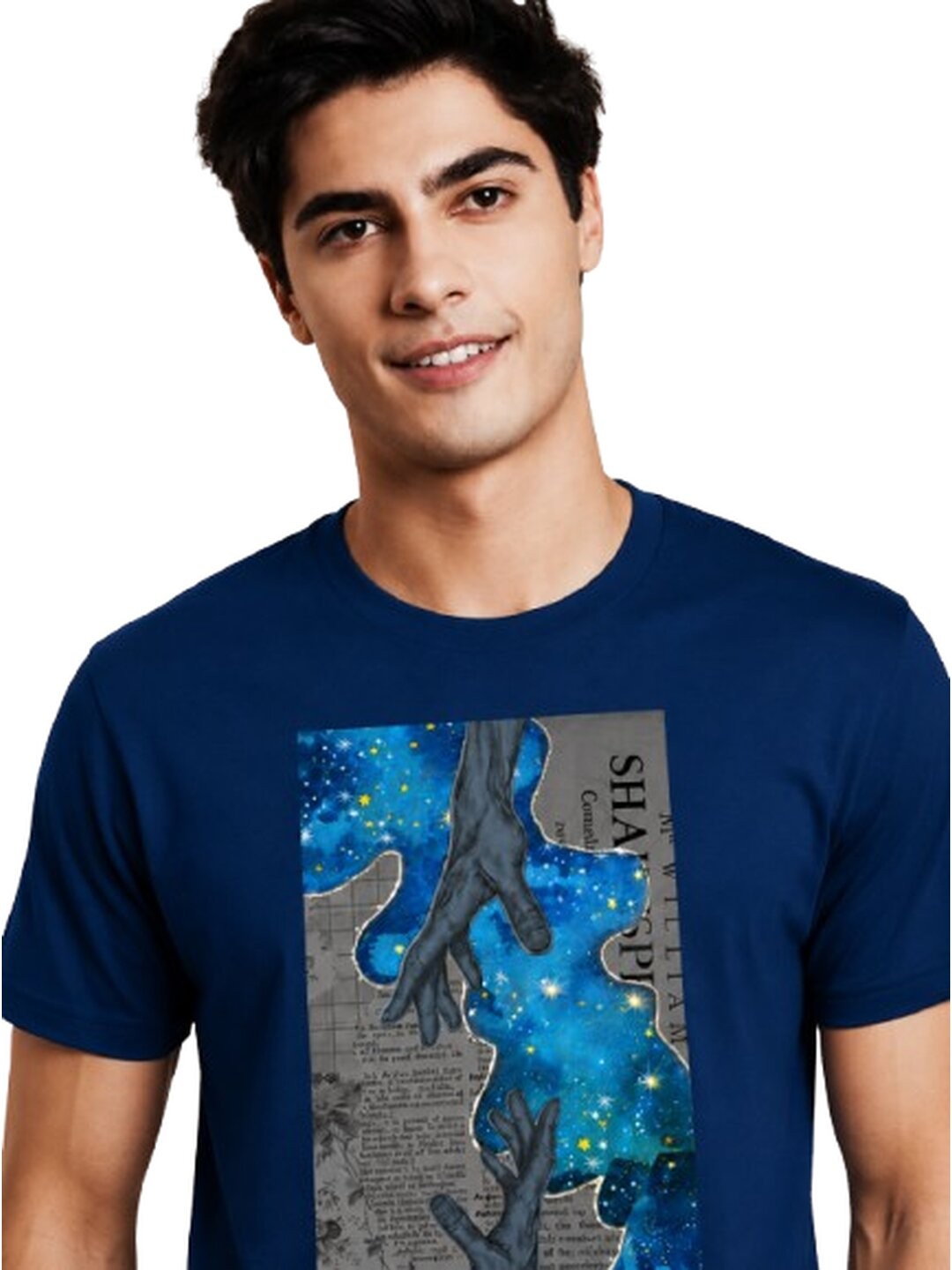 Infinity Printed Round Neck Regular Pre-customized Tshirt for Men