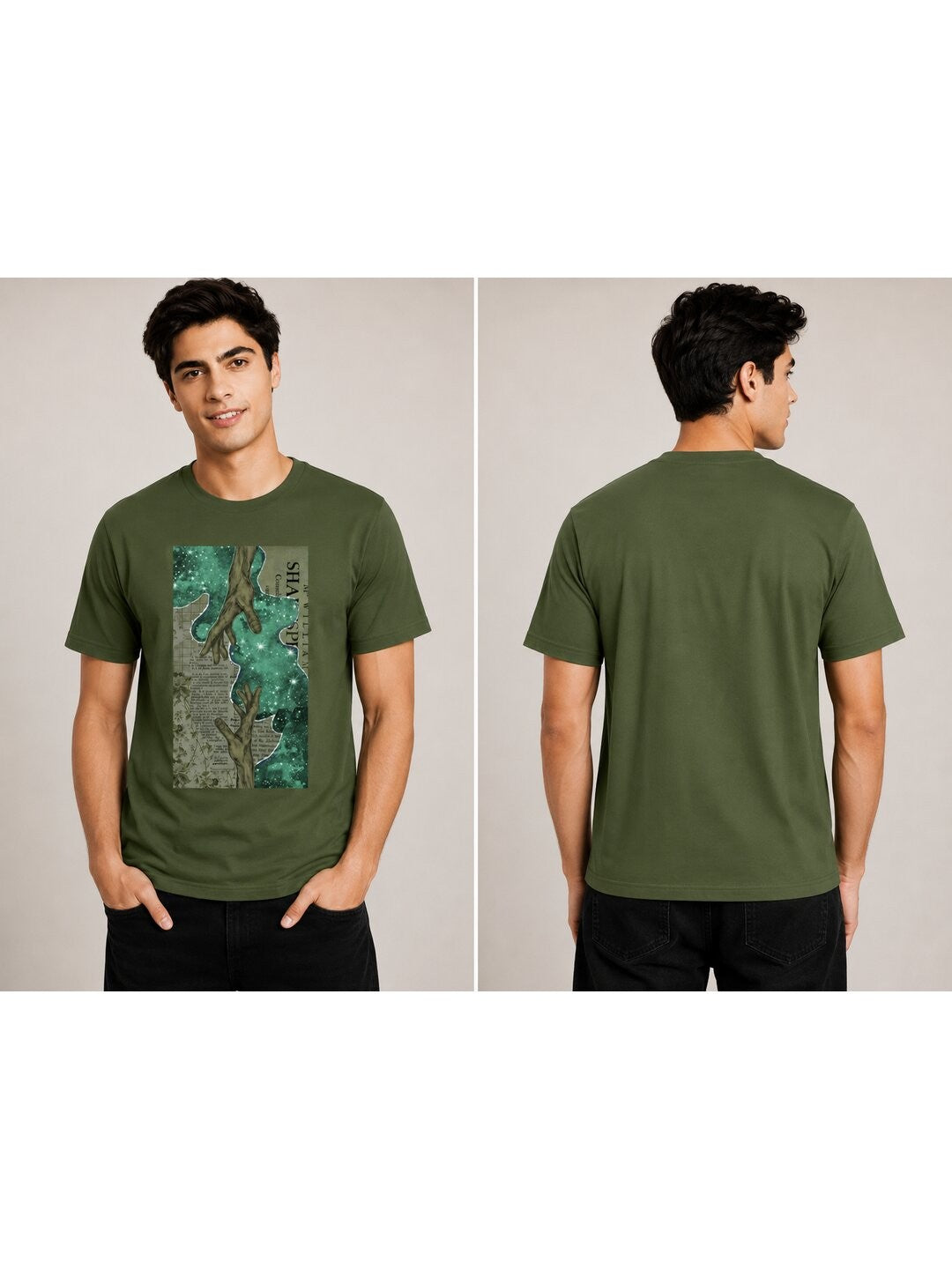 Infinity Printed Round Neck Regular Pre-customized Tshirt for Men