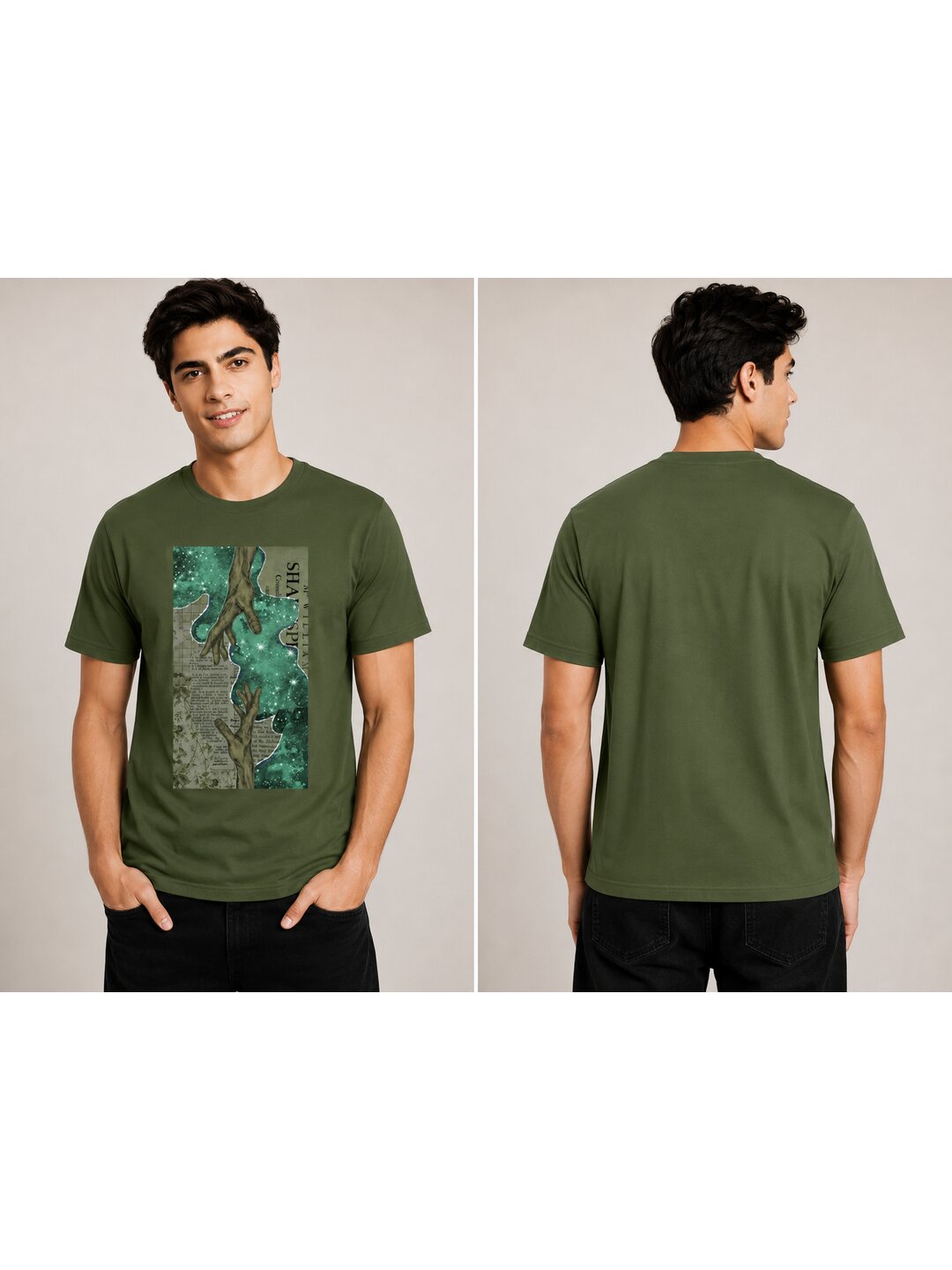 Mixmedia 01 Printed Round Neck Regular Pre customized Tshirt for Men