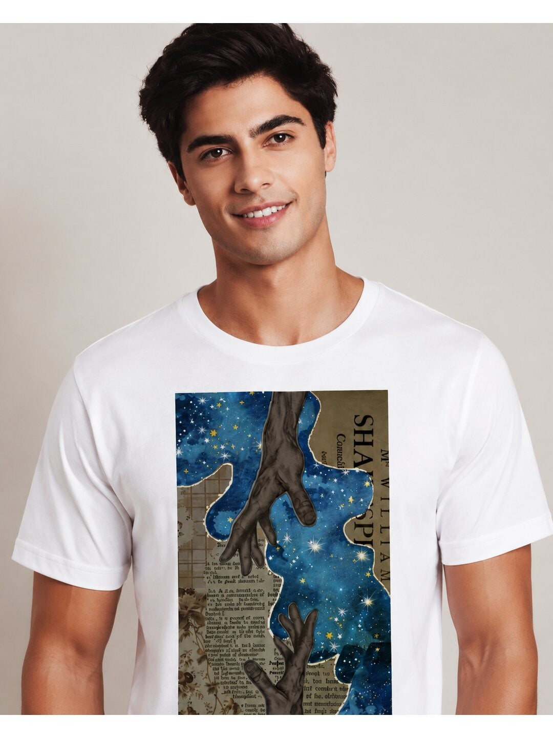 Infinity Printed Round Neck Regular Pre-customized Tshirt for Men