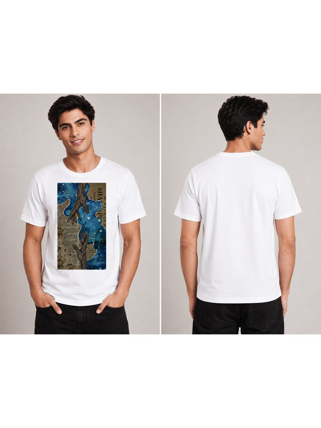 Infinity Printed Round Neck Regular Pre-customized Tshirt for Men