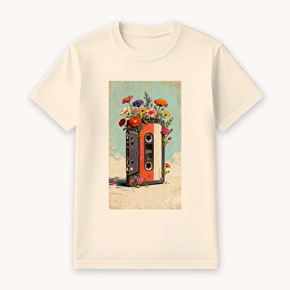 Casette Printed Round Neck Regular Pre-customized Tshirt for Men