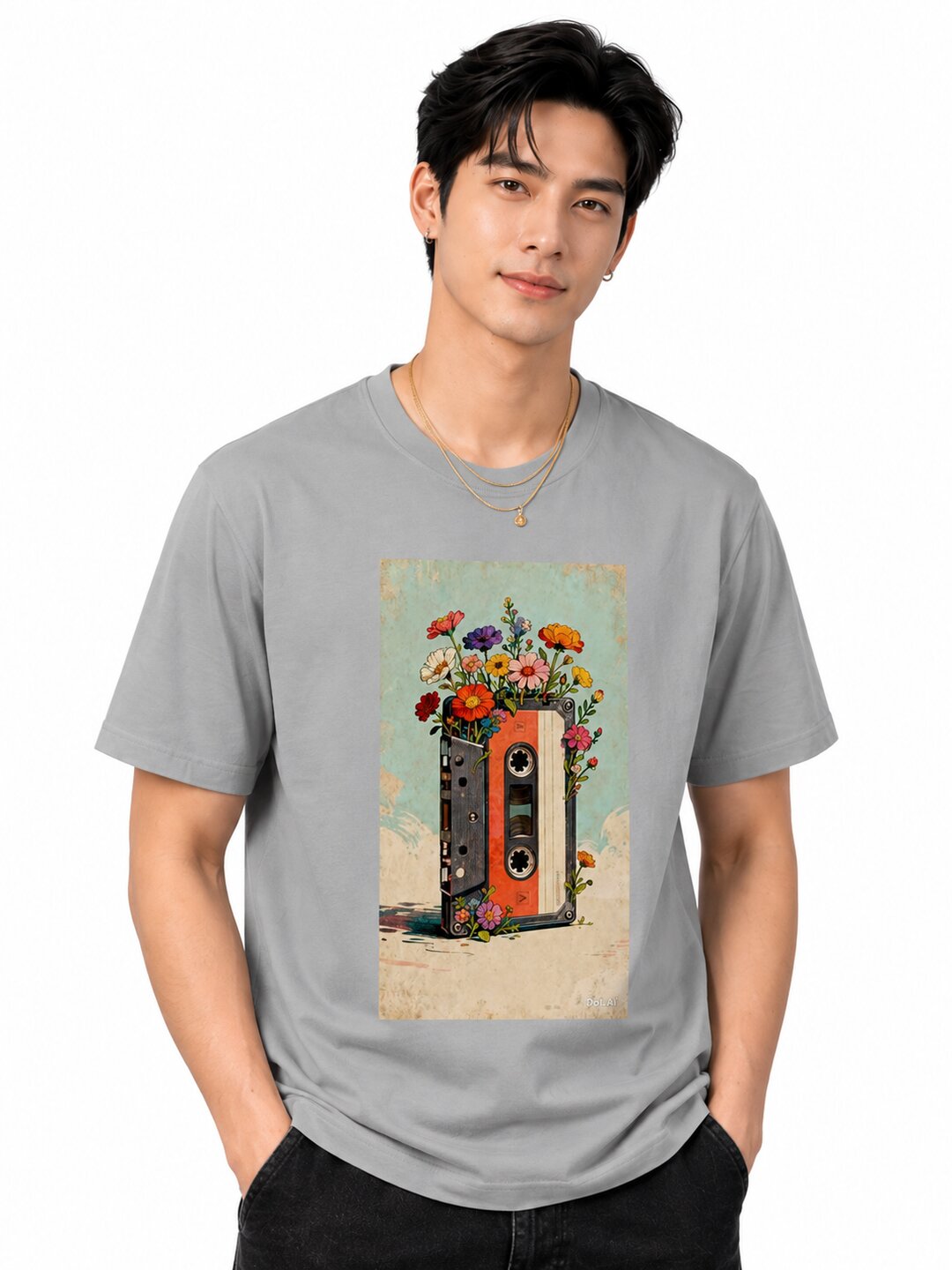 Casette Printed Round Neck Regular Pre-customized Tshirt for Men