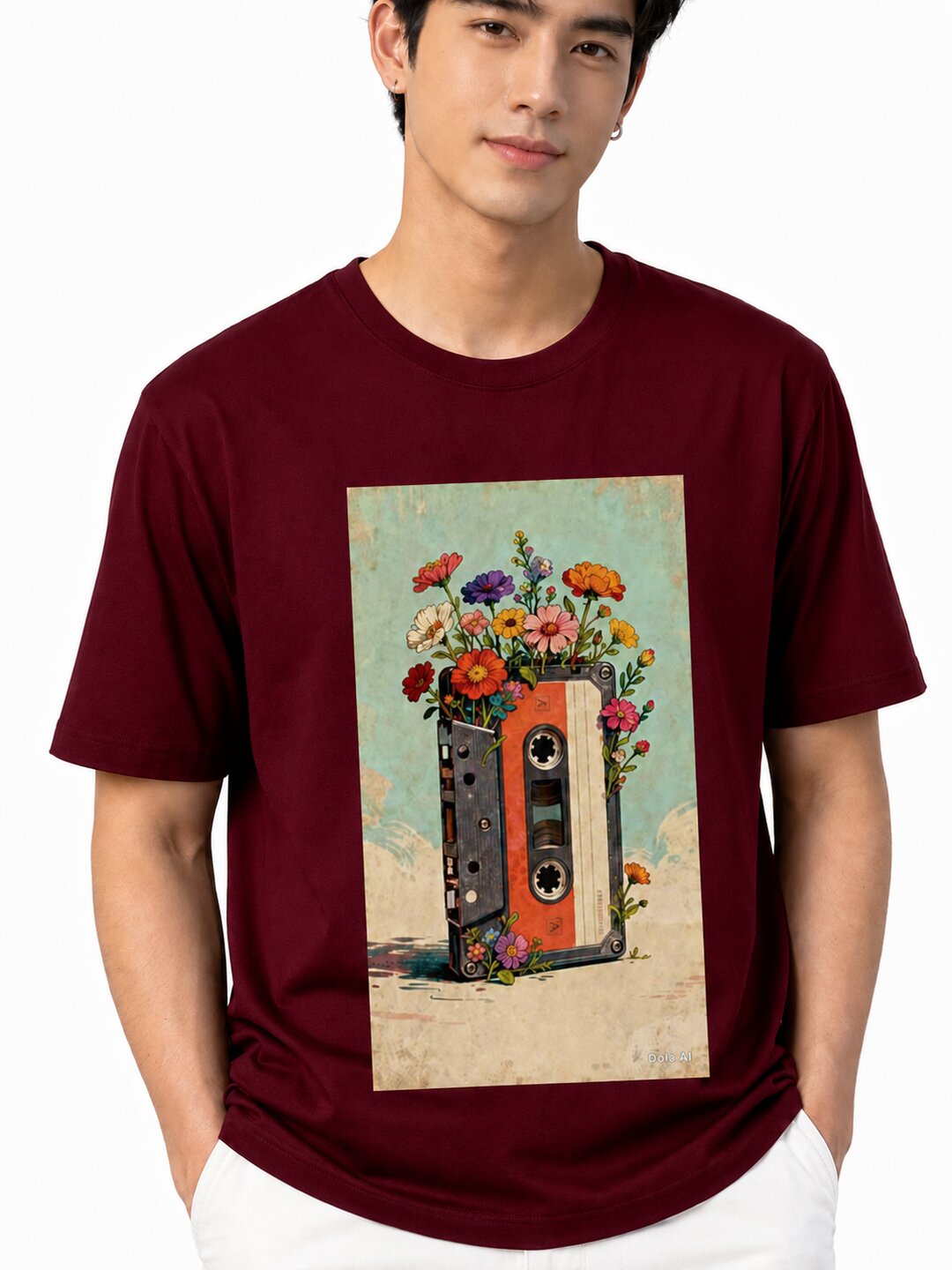 Casette Printed Round Neck Regular Pre-customized Tshirt for Men