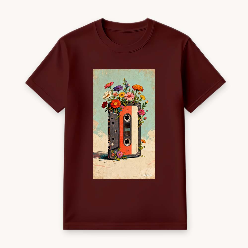 Casette Printed Round Neck Regular Pre-customized Tshirt for Men