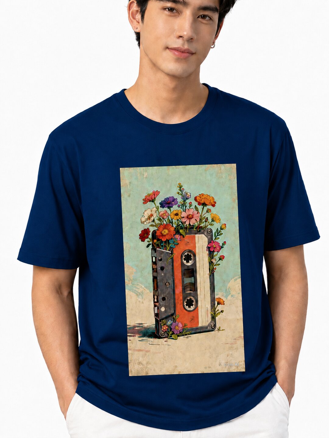 Casette Printed Round Neck Regular Pre-customized Tshirt for Men