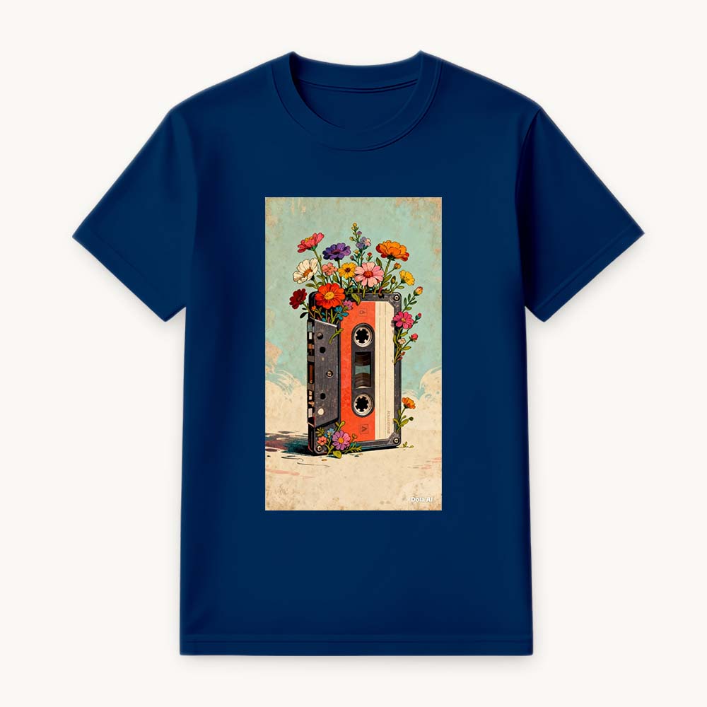 Casette Printed Round Neck Regular Pre-customized Tshirt for Men